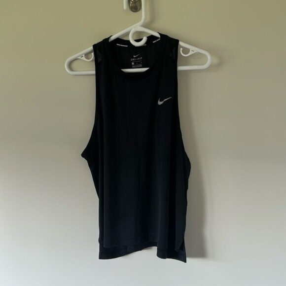 Nike Women Black Mesh Raceback Sportwear Tank Top Size Large - Picture 1 of 15